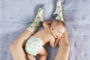 Topless Baby Wearing Diaper