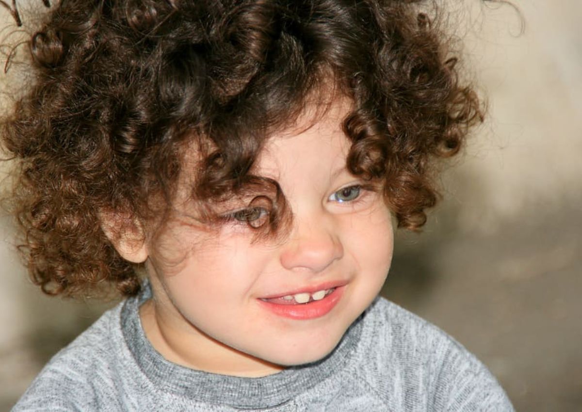 Baby with curly hair