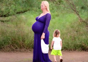 pregnant mum and toddler