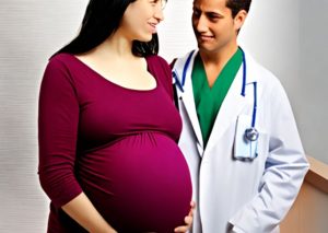 pregnant woman and Dr